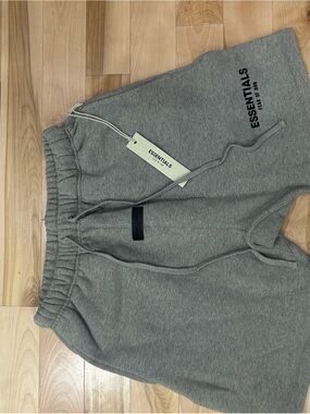 ESSENTIALS Gray Fleece Shorts for Men